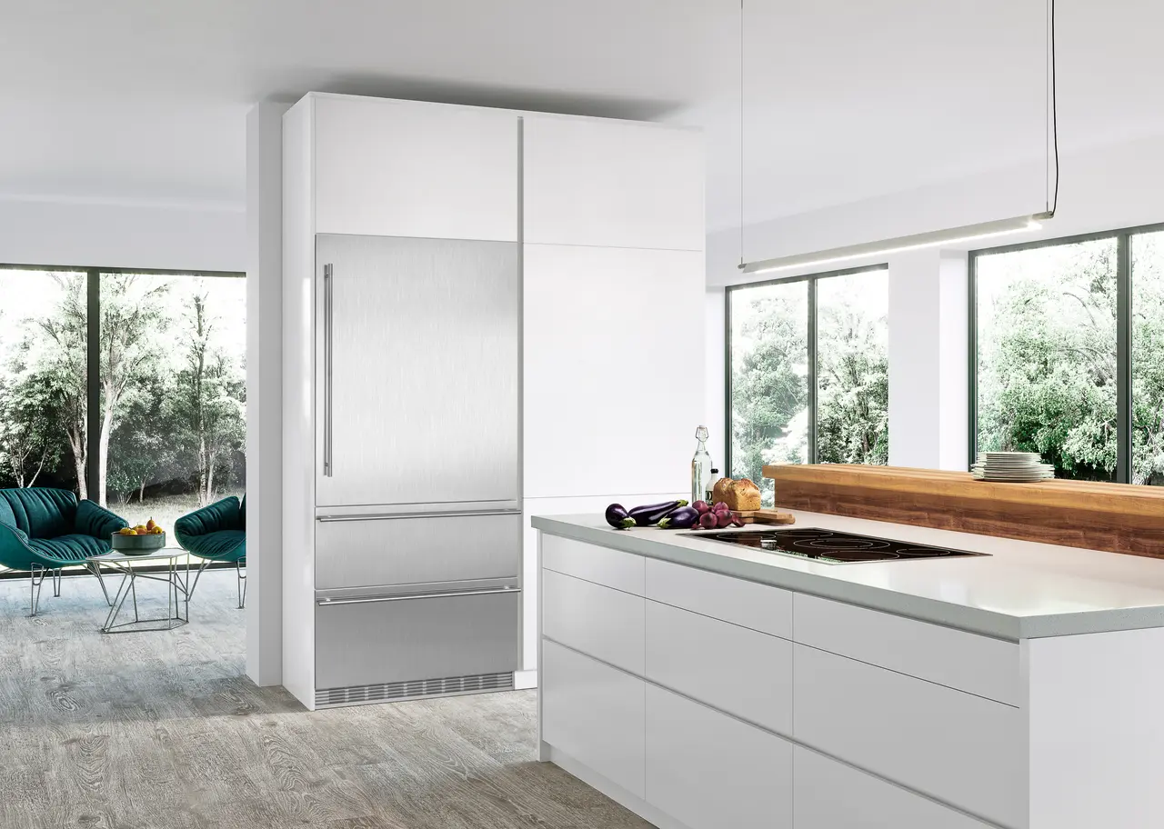 Image de produit, Perspective: Environnement, Combiné réfrigérateur-congélateur NoFrost intégrable