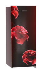 Product image, Perspective: oblique closed, Single-door refrigerator 222 l in 3 star with VegFresh box, Casing colour: red, Door colour: Red Divine
