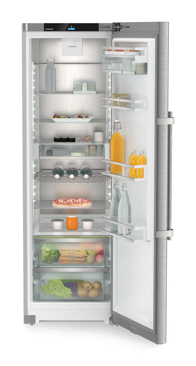 Image de produit, Perspective: Droit ouvert décoré, Réfrigérateur armoire avec EasyFresh, Couleur de porte: acier inox