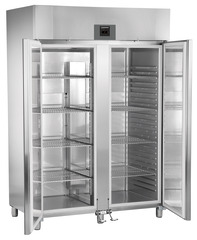Product image, Perspective: oblique open empty, Forced-air freezer GN 2/1, Casing colour: stainless steel