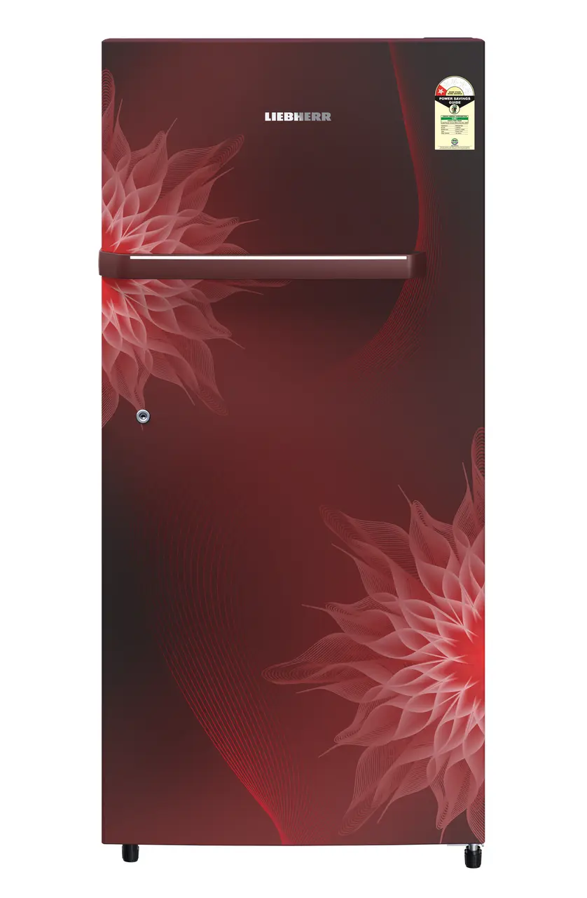 Product image, Perspective: straight closed, Single-door fridge 191 l in 1 star with inverter compressor, Casing colour: red, Door colour: Red Mystiq
