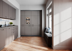 Product image, Perspective: milieu, Built-in multi-temperature wine cabinet, Casing colour: silver, Door colour: silver