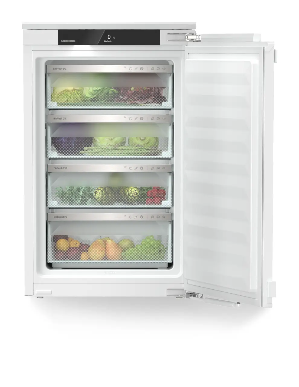 Product image, Perspective: straight open decorated, Full-space BioFresh refrigerator for integrated use