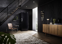 Product image, Perspective: milieu, Wine storage cabinet, Casing colour: black, Door colour: black