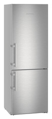 Product image, Perspective: oblique closed, Combined fridge-freezers with BioCool and NoFrost, Casing colour: silver, Door colour: stainless steel