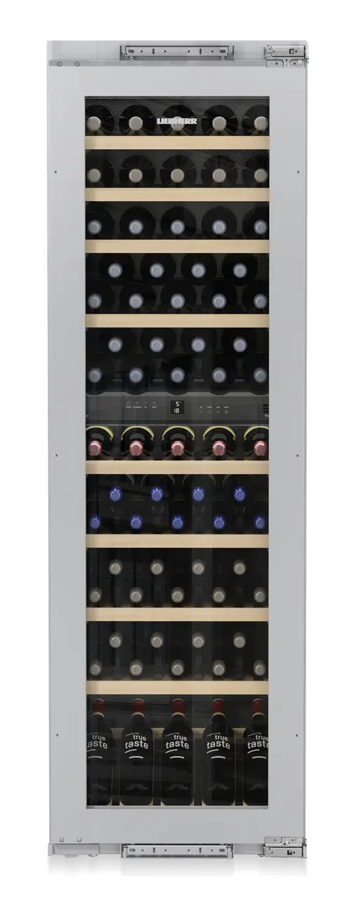 Product image, Perspective: straight closed decorated, Built-in multi-temperature wine cabinet, Casing colour: silver, Door colour: -