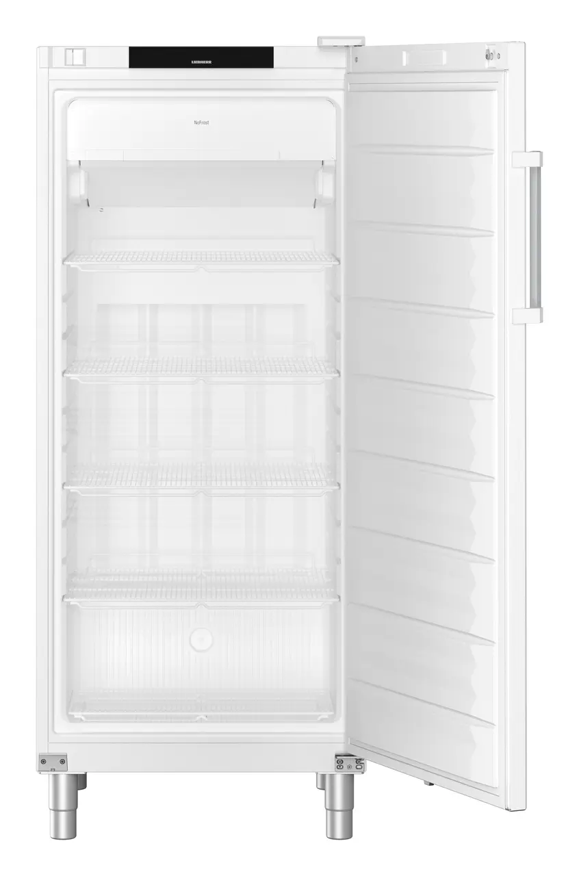 Obrázek výrobku, Perspektiva: Přímý otevřený prázdný, Volne stojící mraznicka s NoFrost, Barva skříně: bílá, Barva dveří: bílá