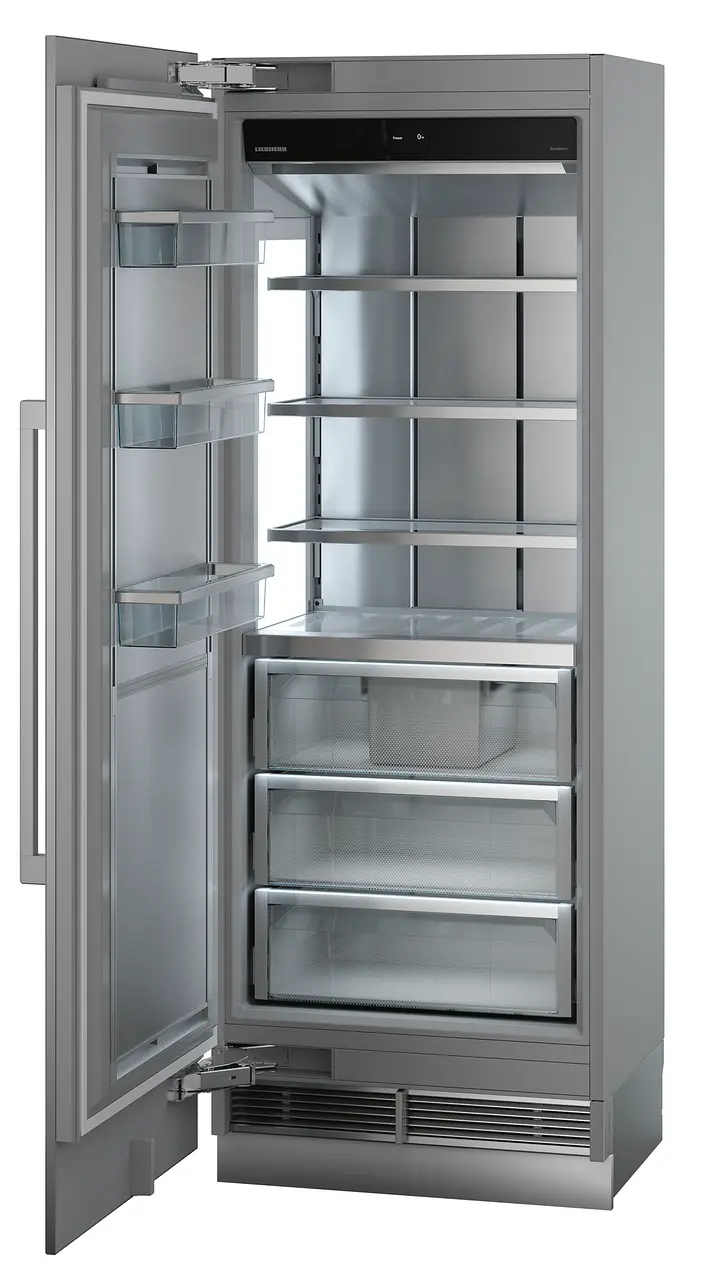 Product image, Perspective: oblique open empty, Freezer for integrated use with NoFrost