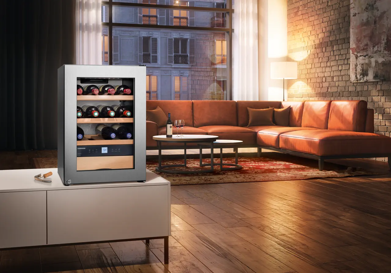 Product image, Perspective: milieu, Wine storage cabinet, Casing colour: stainless steel