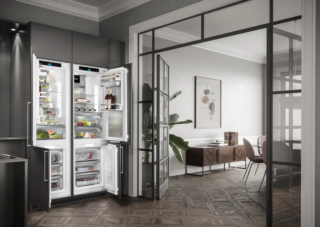 Product image, Perspective: milieu, Integrable fridge-freezer with EasyFresh and NoFrost