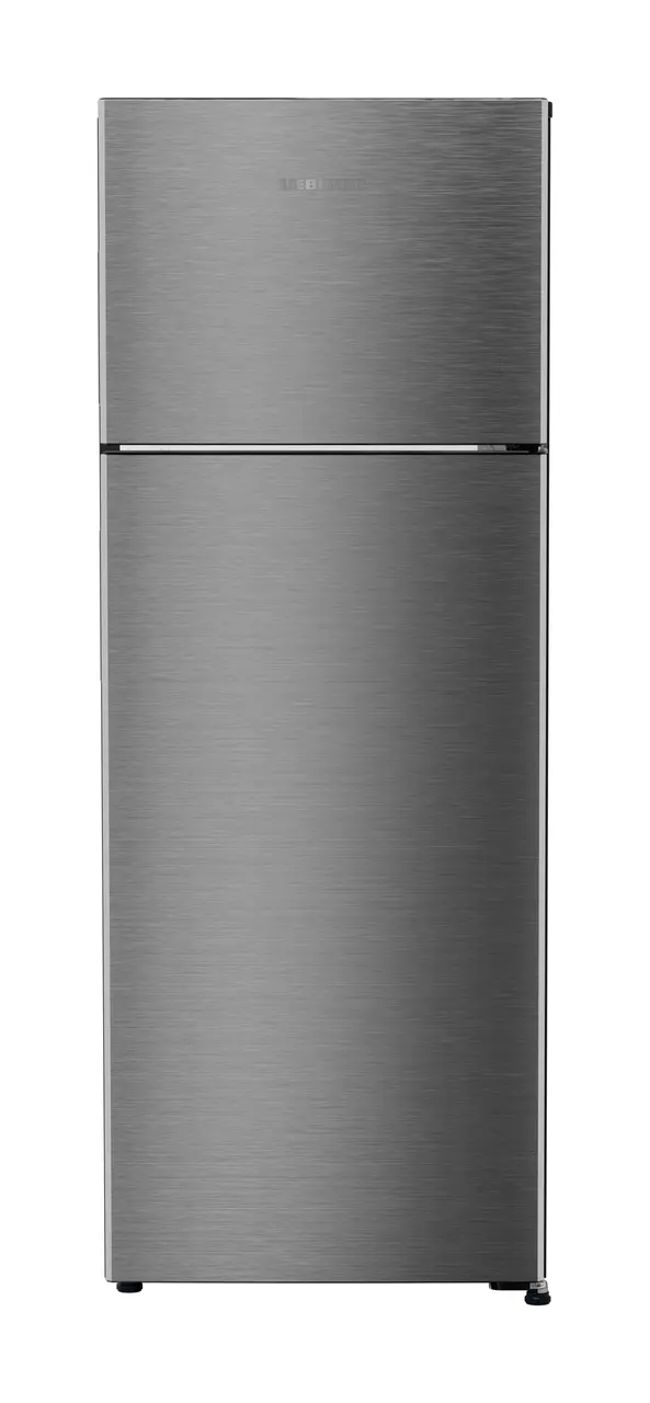Product image, Perspective: straight closed, Fridge-freezer with NoFrost, Casing colour: grey, Door colour: Silver Steel
