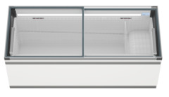 Изображение на продукта, Перспектива: Отпред, затворен, Фризерна ракла за супермаркет, Цвят на корпуса: бял