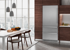Product image, Perspective: milieu, Combined refrigerator-freezer with NoFrost for integrated use