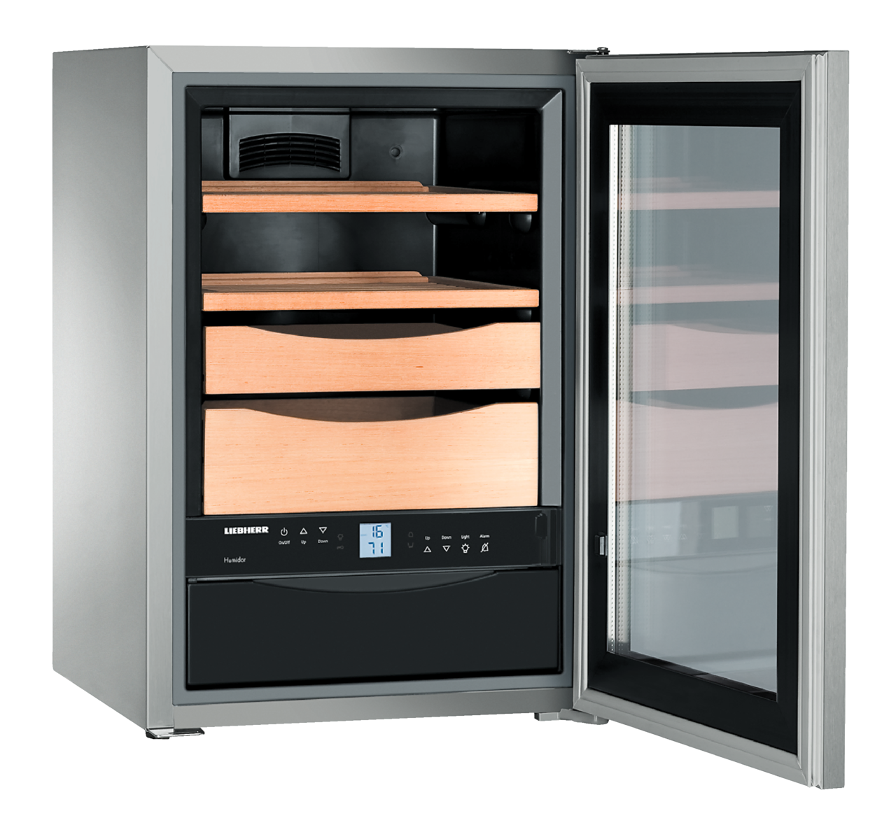 Product image, Perspective: special form, Humidor, Casing colour: stainless steel