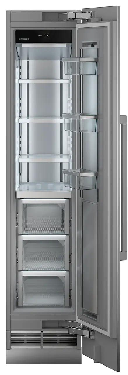 Изображение на продукта, Перспектива: Отпред, отворен, празен, Фризер за вграждане с NoFrost, Цвят на корпуса: сив