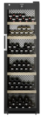 Product image, Perspective: straight closed decorated, Wine storage cabinet, Casing colour: black, Door colour: black