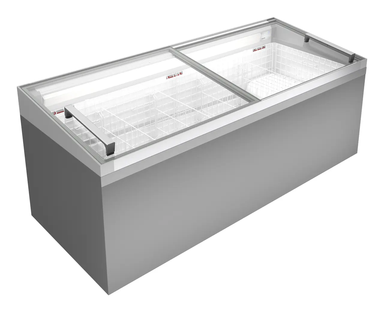 Image de produit, Perspective: Forme spéciale, Réfrigérateur-coffre et congélateur-coffre de supermarché, Couleur de l’habillage: blanc