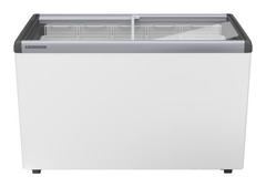 Produkt-Bild, Perspektive: gerade geschlossen, Eiscreme-Gefriertruhe, Gehäusefarbe: Weiß