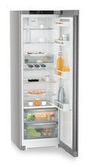 Productafbeelding, Perspectief: Schuin geopend gedecoreerd, Vrijstaande koelkast met EasyFresh, Kleur behuizing: zilver, Kleur deur: edelstaal