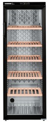Product image, Perspective: straight closed empty, Wine storage cabinet, Casing colour: black, Door colour: black