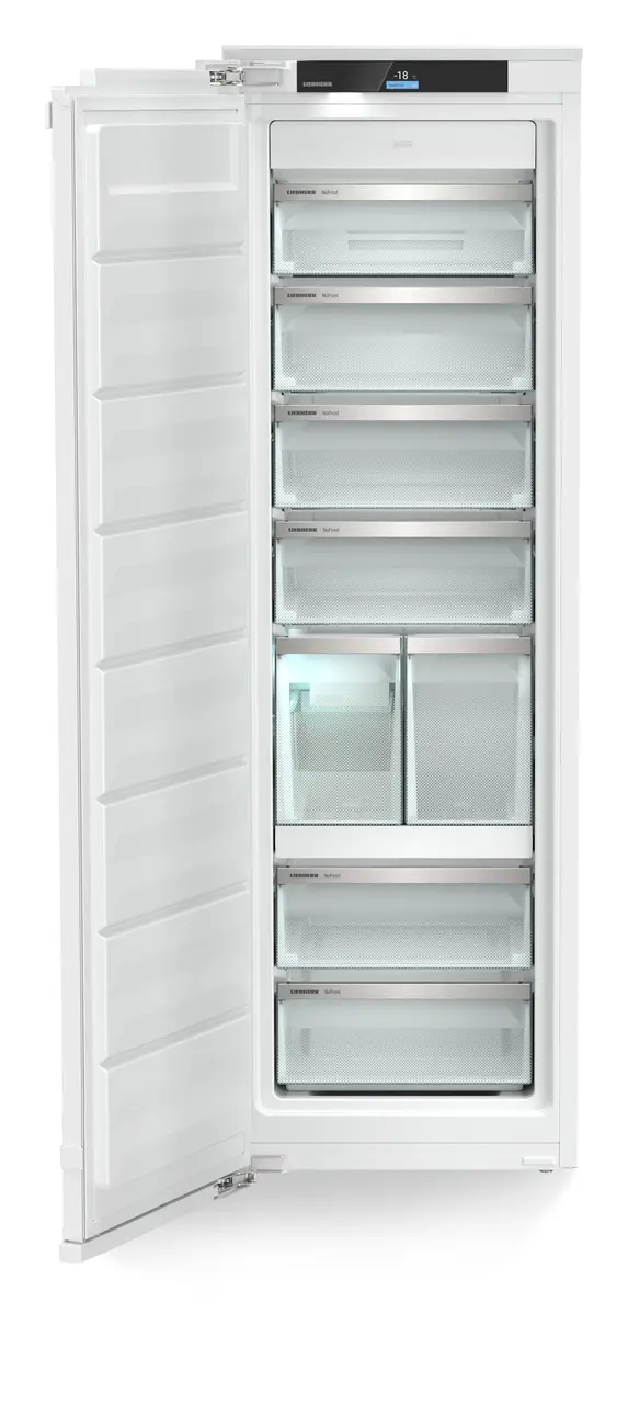 Produkt-Bild, Perspektive: gerade offen leer, Integrierbarer Gefrierschrank mit IceTower und AutoDoor