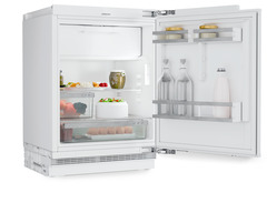 Product image, Perspective: oblique open decorated, Refrigerator suitable for undercounter installation