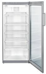 Product image, Perspective: straight open empty, Forced-air refrigerator, Casing colour: silver
