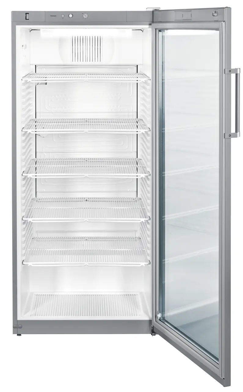 Product image, Perspective: straight open empty, Forced-air refrigerator, Casing colour: silver