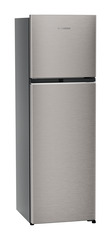 Product image, Perspective: oblique closed, Fridge-freezer with NoFrost, Casing colour: grey, Door colour: Grey Steel