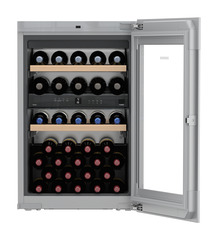 Product image, Perspective: special form, Built-in multi-temperature wine cabinet, Casing colour: silver, Door colour: white