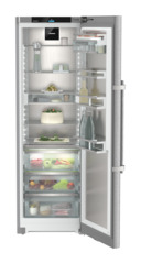 Product image, Perspective: straight open decorated, Freestanding refrigerator with BioFresh Professional, Casing colour: stainless steel, Door colour: stainless steel