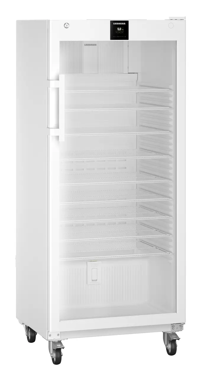 Product image, Perspective: oblique closed empty, Laboratory refrigerator with convection cooling, Casing colour: white, Door colour: white