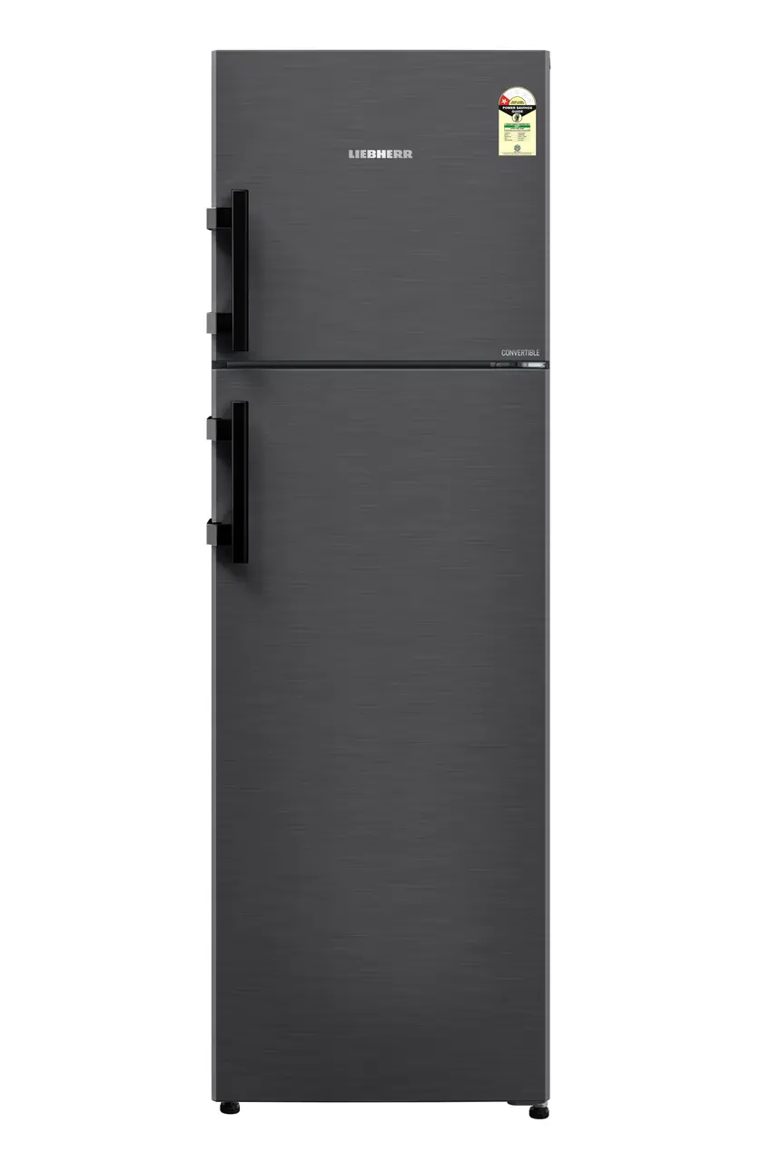 Product image, Perspective: straight closed, Fridge-freezer with NoFrost, Casing colour: black, Door colour: BlackSteel