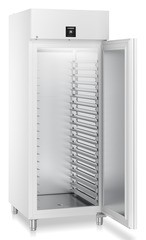 Product image, Perspective: oblique open empty, Forced-air bakery standard freezer, Casing colour: white, Door colour: white