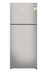 Product image, Perspective: straight closed, Fridge-freezer with NoFrost, Casing colour: grey, Door colour: Stainless Steel