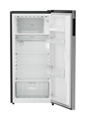 Product image, Perspective: straight open empty, Single-door refrigerator 191 l in 3 star with VegFresh box, Casing colour: grey, Door colour: Silver Steel