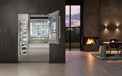 Produkt-Bild, Perspektive: Milieu, Einbaubarer Weintemperierschrank, Gehäusefarbe: Grau