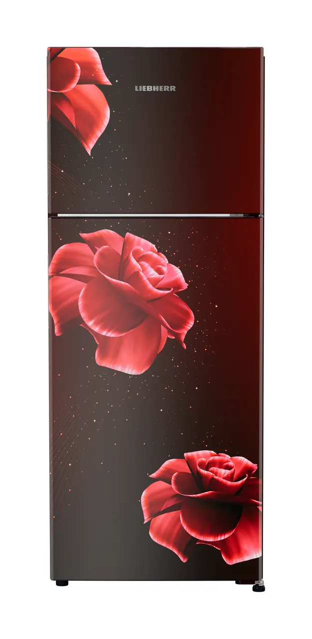 Product image, Perspective: straight closed, Fridge-freezer with NoFrost, Casing colour: red, Door colour: Red Divine
