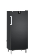 Product image, Perspective: oblique closed empty, Freestanding freezer with NoFrost, Casing colour: BlackSteel, Door colour: BlackSteel