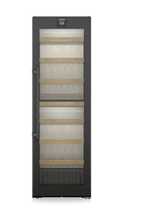 Product image, Perspective: straight closed empty, Multi-temperature wine cabinet, Casing colour: BlackSteel, Door colour: BlackSteel