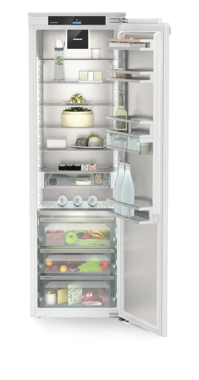 Product image, Perspective: straight open decorated, Integratable refrigerator with BioFresh Professional