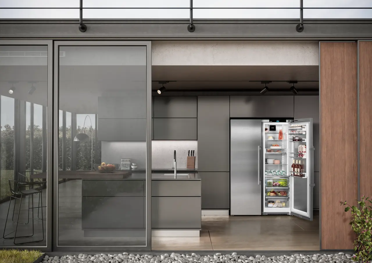 Product image, Perspective: milieu, Freestanding refrigerator with BioFresh Professional, Casing colour: stainless steel, Door colour: stainless steel