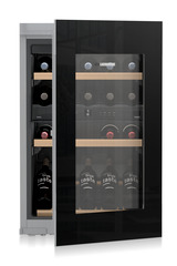 Product image, Perspective: special form, Built-in multi-temperature wine cabinet, Casing colour: silver, Door colour: GlassBlack