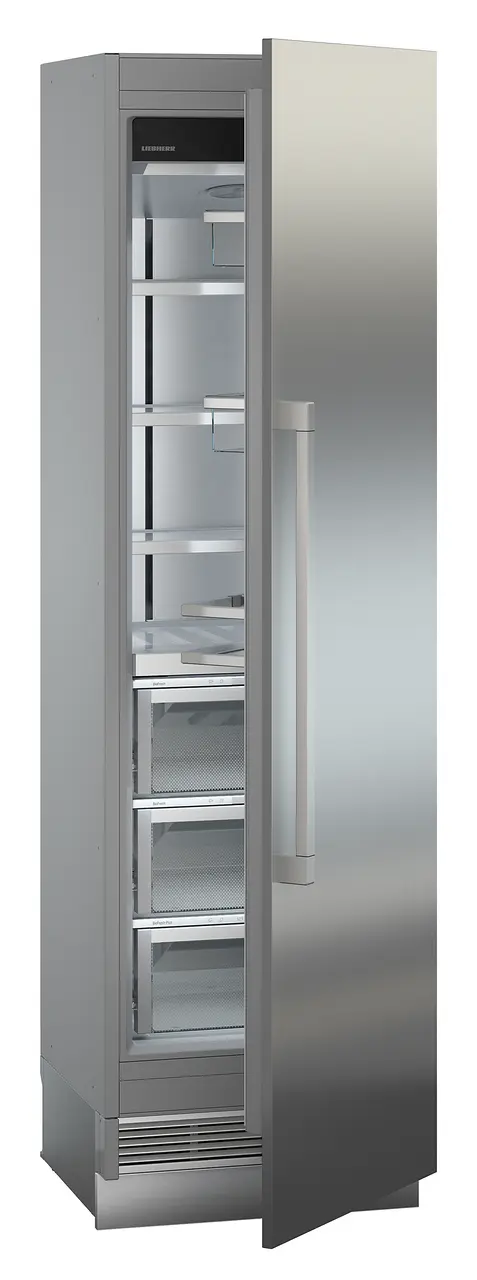 Product image, Perspective: oblique half-open empty, Refrigerator with BioFresh for integrated use
