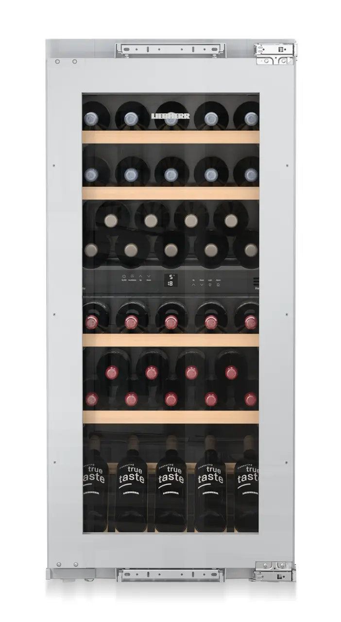 Product image, Perspective: straight closed decorated, Built-in multi-temperature wine cabinet, Casing colour: silver, Door colour: silver