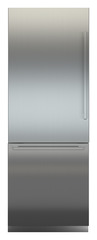 Product image, Perspective: straight closed, Combined refrigerator-freezer with BioFresh and NoFrost for integrated use, Casing colour: grey