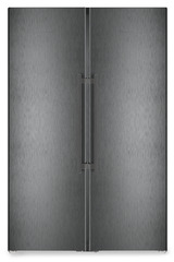 Product image, Perspective: straight closed, Side-by-Side combination, Casing colour: BlackSteel, Door colour: BlackSteel