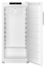 Изображение на продукта, Перспектива: Отпред, отворен, празен, Хладилник по стандарта за хлебопекарни с динамично охлаждане, Цвят на корпуса: бял, Цвят на вратата: бял