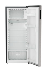 Product image, Perspective: straight open empty, Single-door refrigerator 222 l in 3 star with VegFresh box, Casing colour: grey, Door colour: Stainless Steel