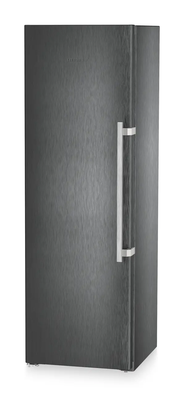 Product image, Perspective: oblique closed, Freestanding freezer with NoFrost and IceTower, Casing colour: BlackSteel, Door colour: BlackSteel
